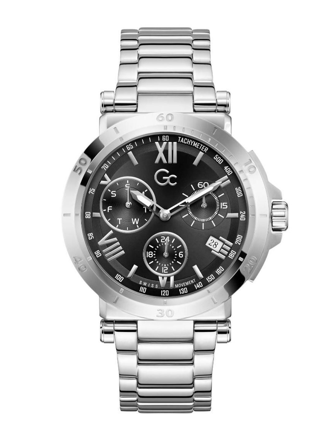 GC Guess Collection Insider Men Brass Dial & Stainless Steel Straps Analogue Watch Y44009G2M