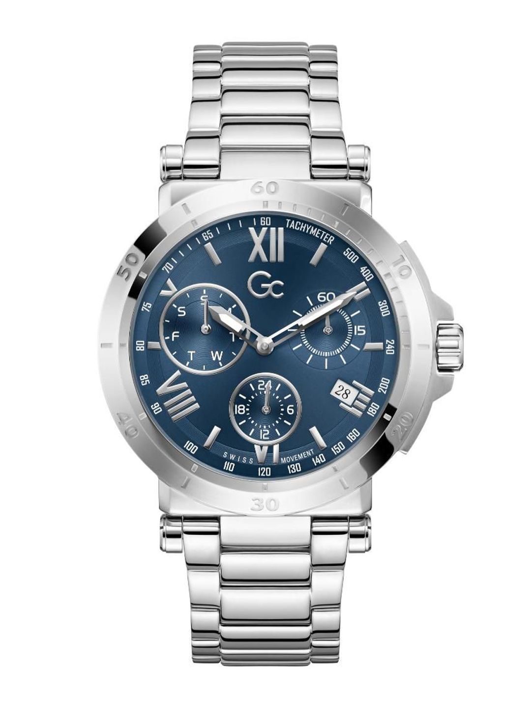 GC Guess Collection Insider Men Brass Dial & Stainless Steel Straps Analogue Watch Y44010G7M