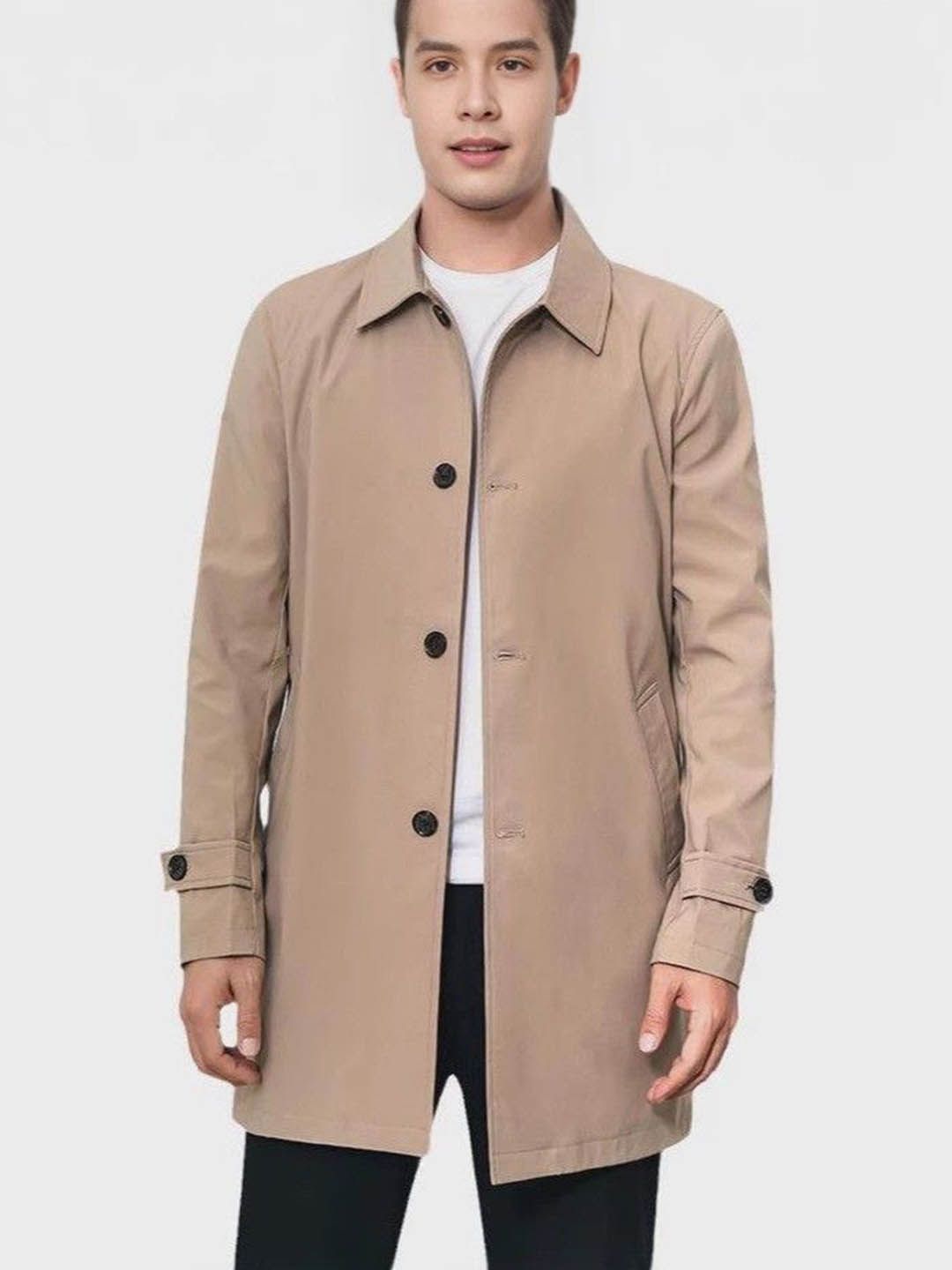 Mast & Harbour Men Spread Collar Solid Tailored Jacket