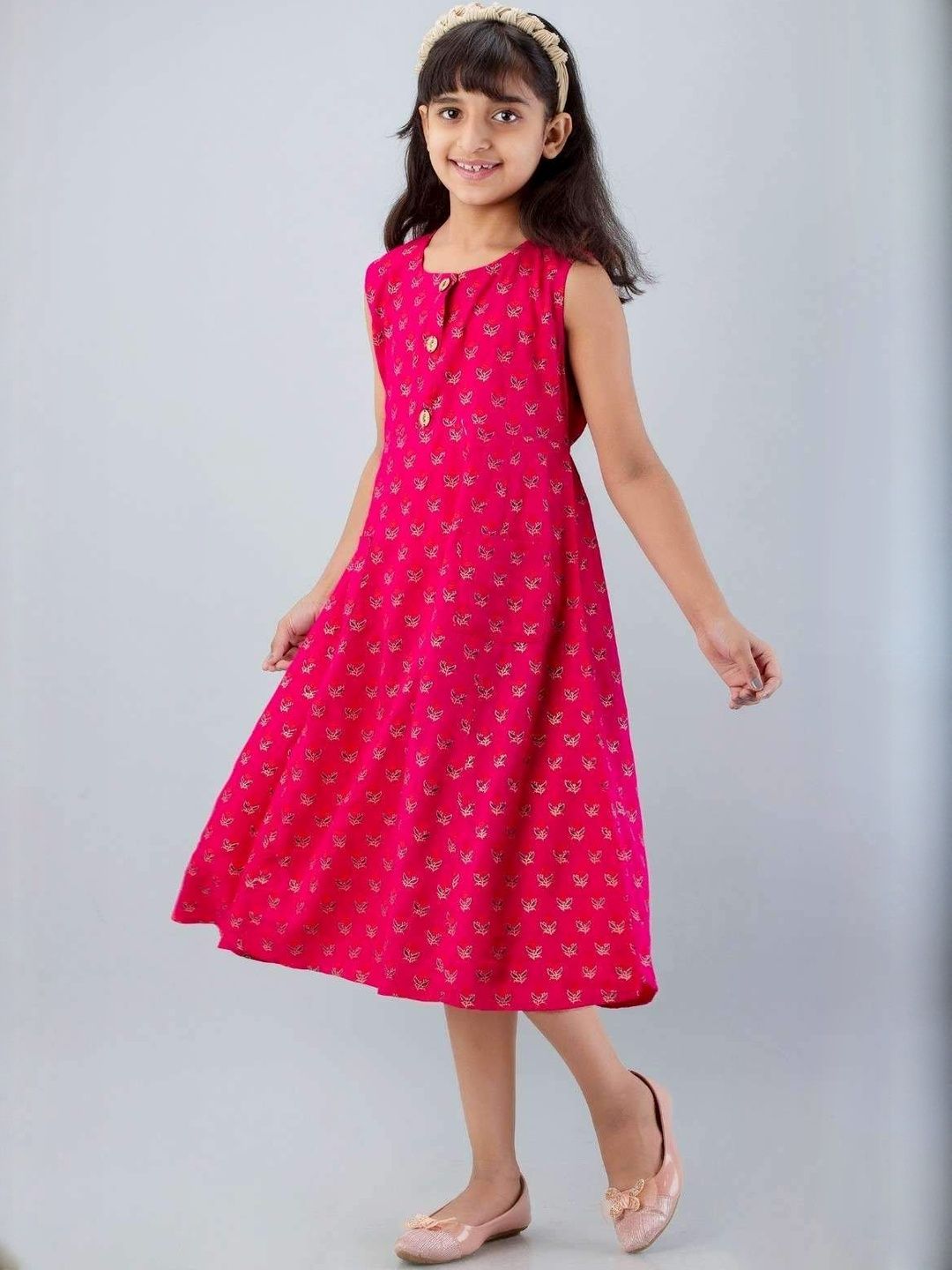 DMP EXPORT Girls Rose Cotton Kurtas