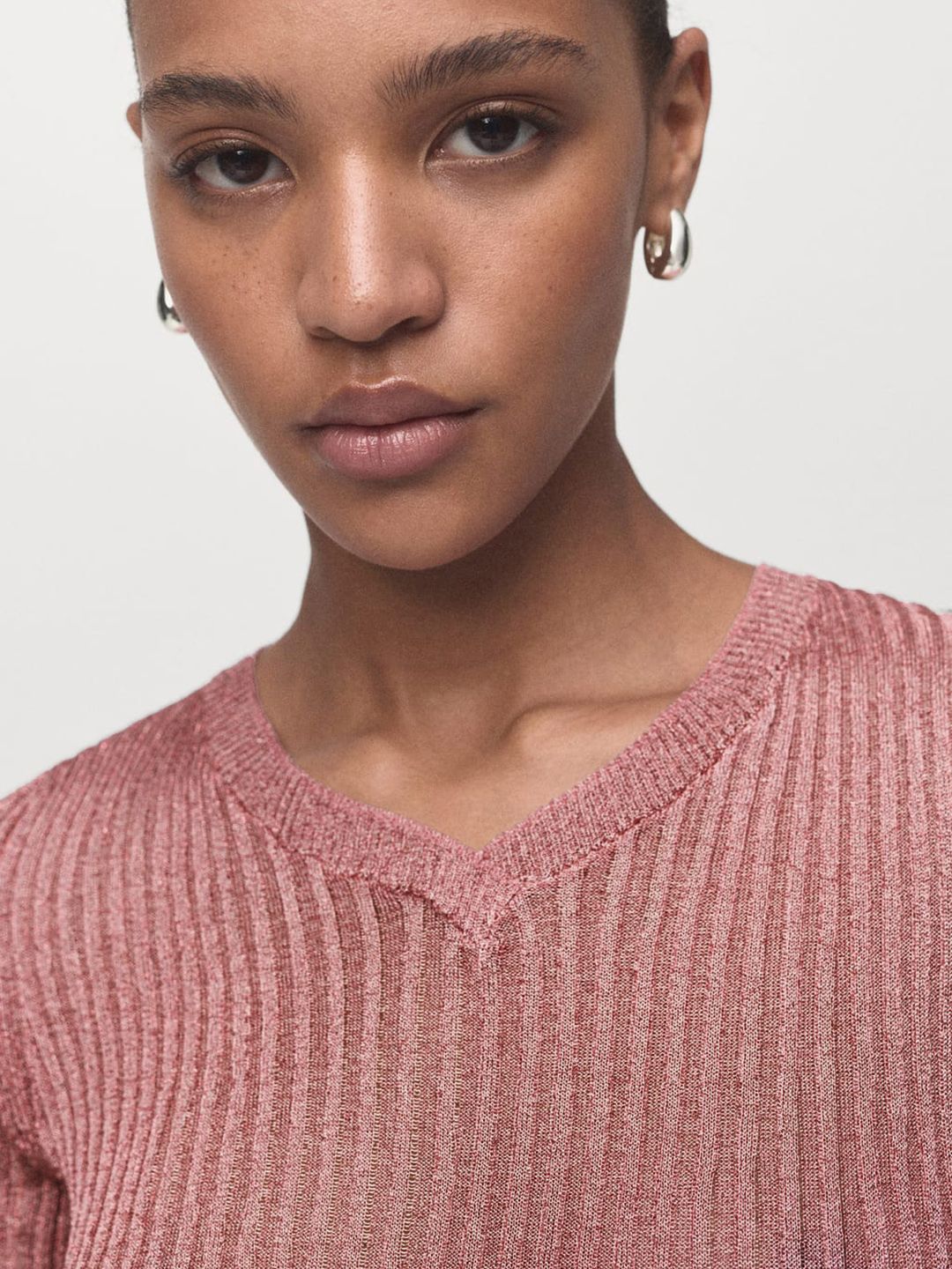 V-Neck Lurex Top