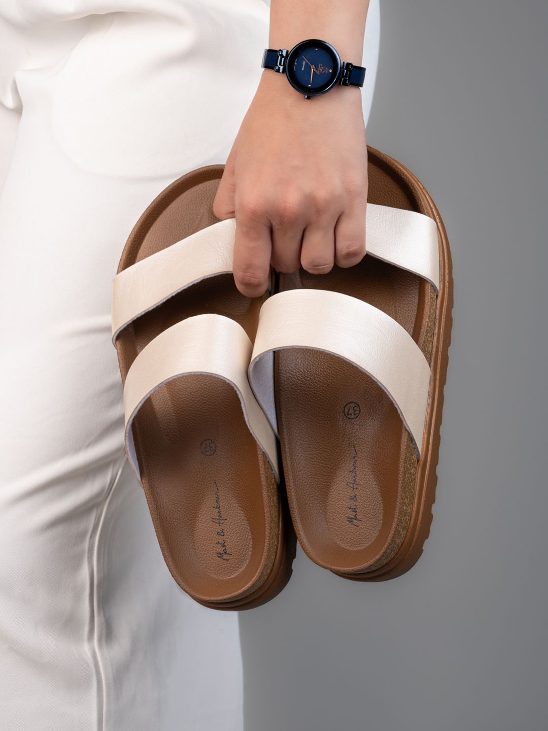Mast & Harbour Women Open Toe Flats