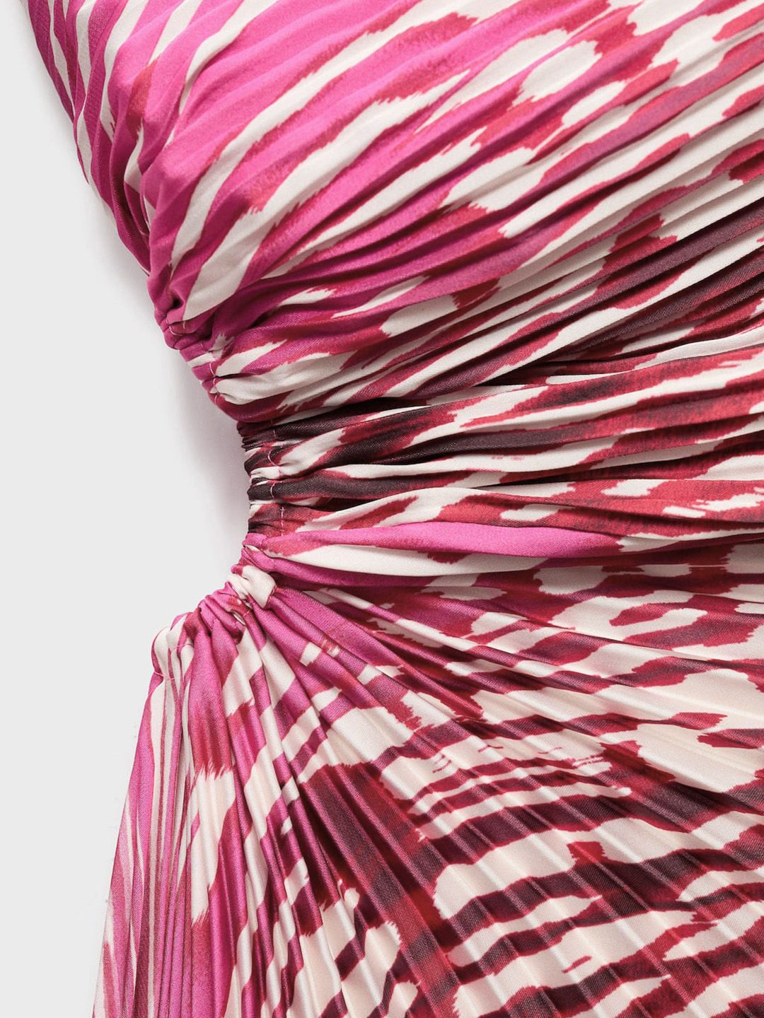 Accordion Pleats Asymmetric Dress
