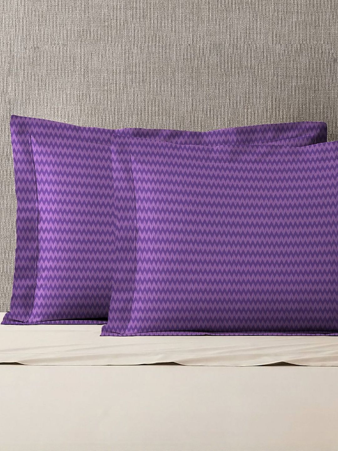 MYTRIDENT MYTRIDENT Purple 2 Pieces Abstract Pure Cotton Rectangle Pillow Covers