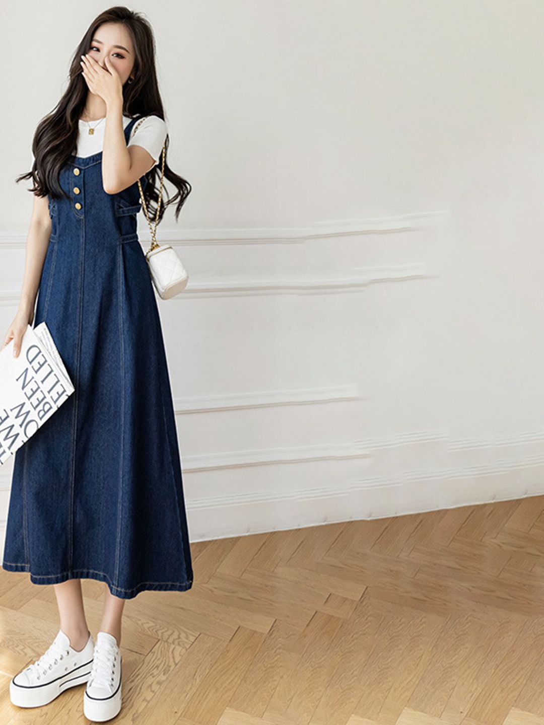 Buy bebe Women Pinafore Midi Dress - Dresses for Women 36819330