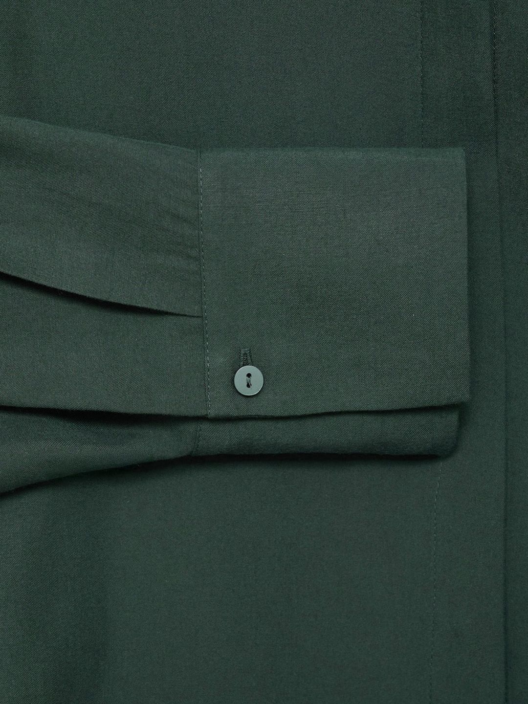 Concealed Button Placket Pure Lyocell Shirt