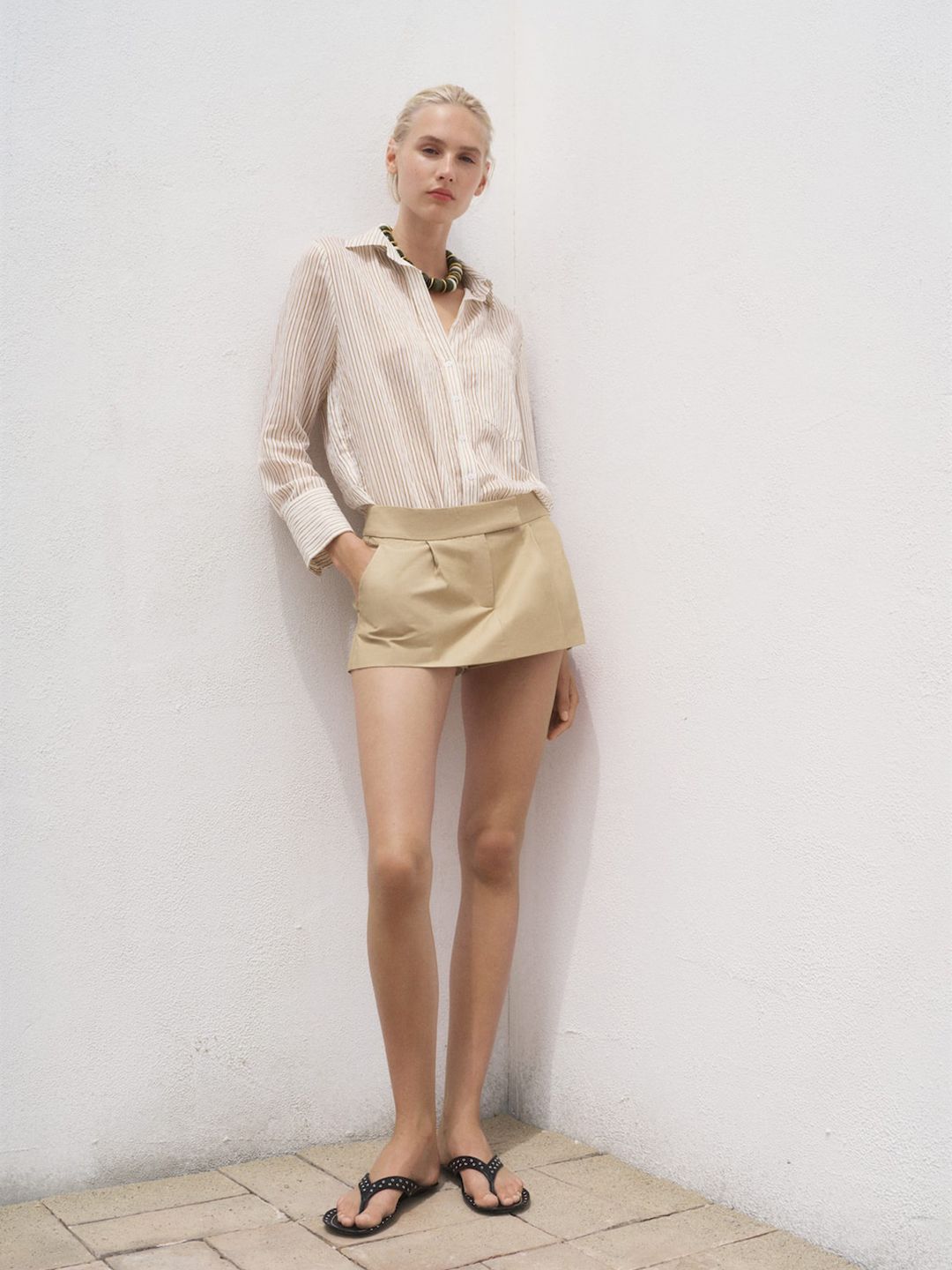 Striped Sheer Relaxed Casual Shirt