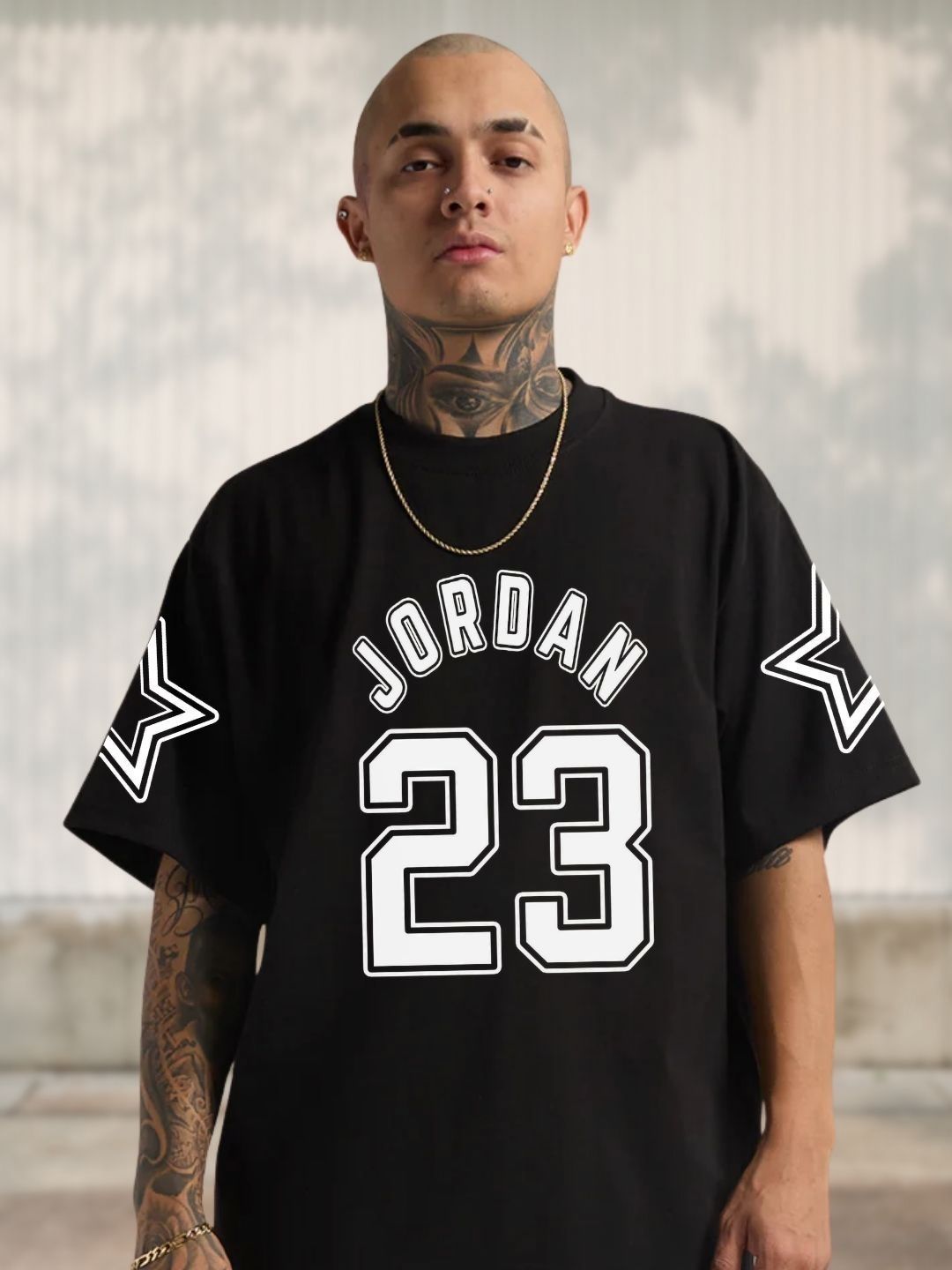 Cool Plus Men Typography Printed Round Neck Cotton Oversized T-shirt
