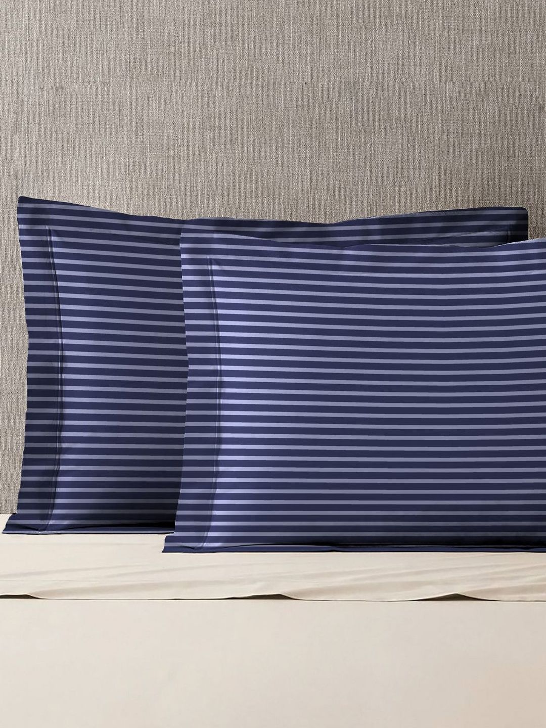MYTRIDENT MYTRIDENT Blue 2 Pieces Abstract Pure Cotton Rectangle Pillow Covers