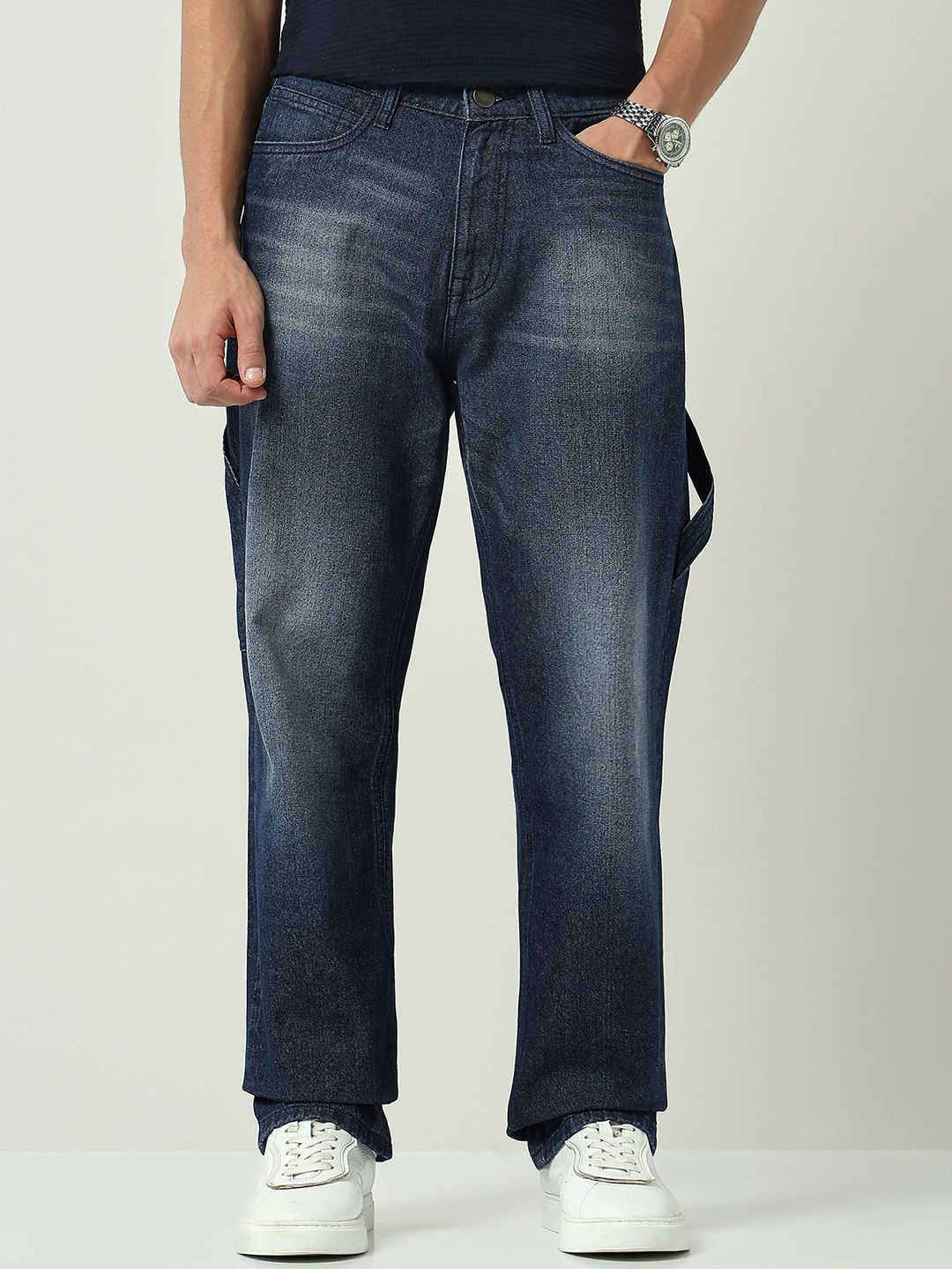 AD By Arvind Men Mid-Rise Light Fade Cotton Jeans