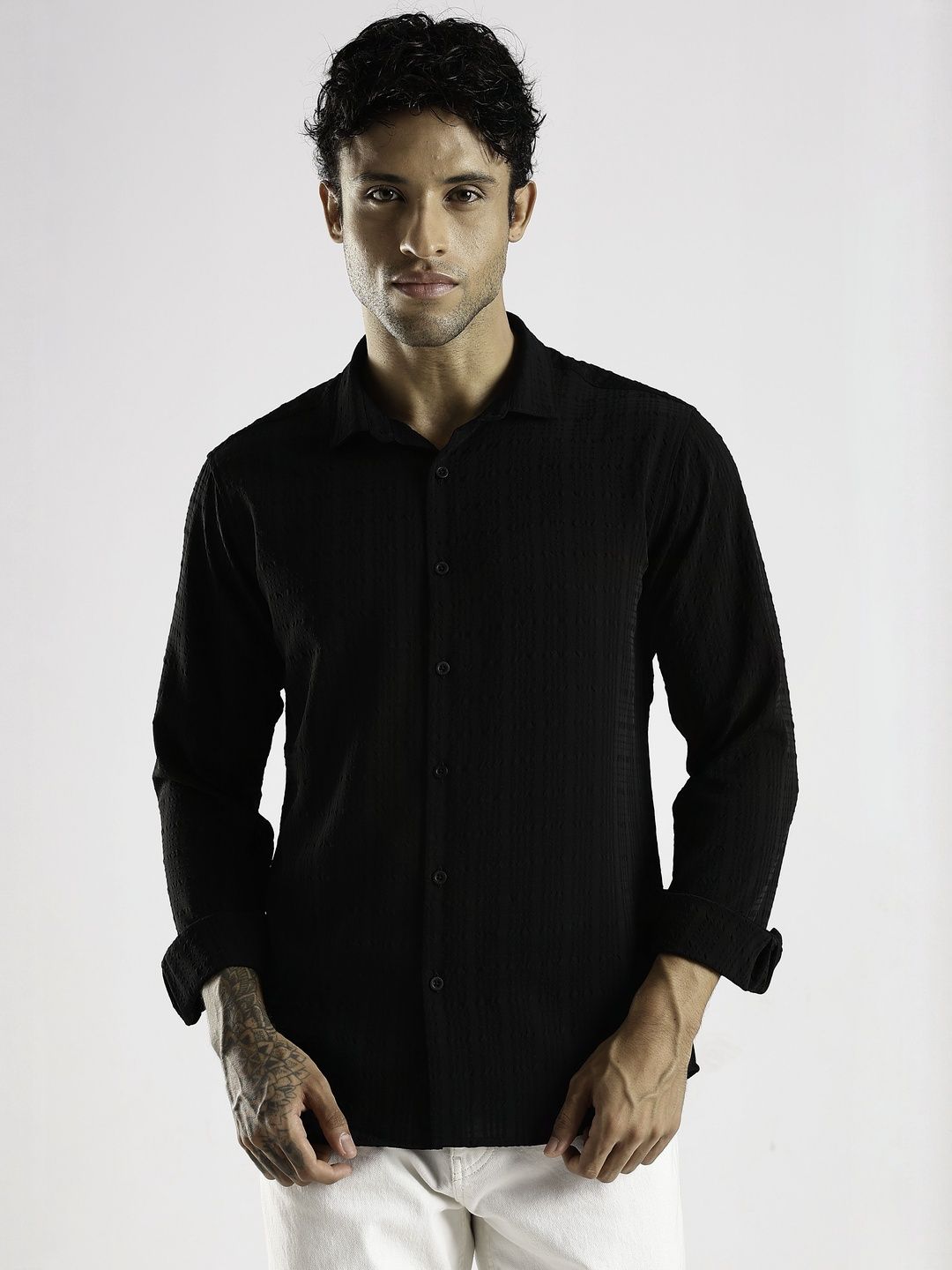 HERE&NOW Men Slim Fit Casual Shirt