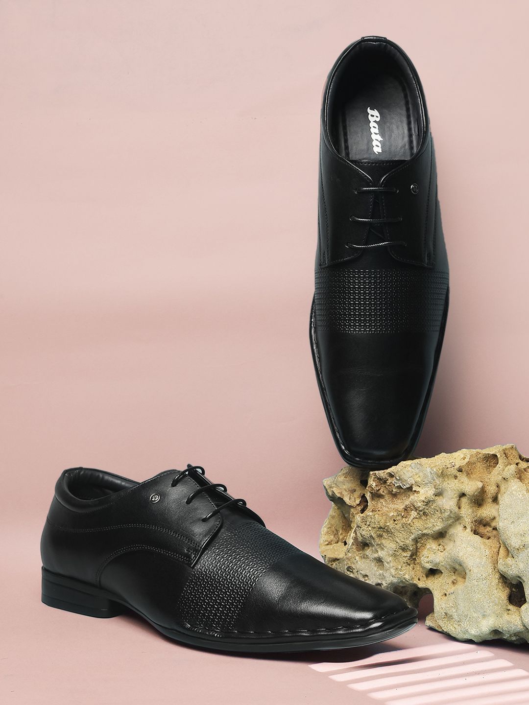 Bata Men Square Toe Formal Derbys