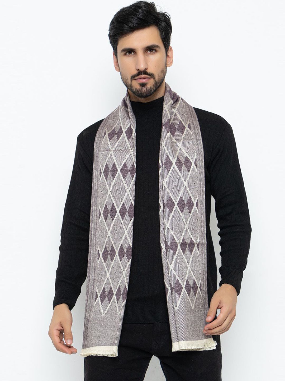 Amoldo Unisex Checkered Woolen Mufflers