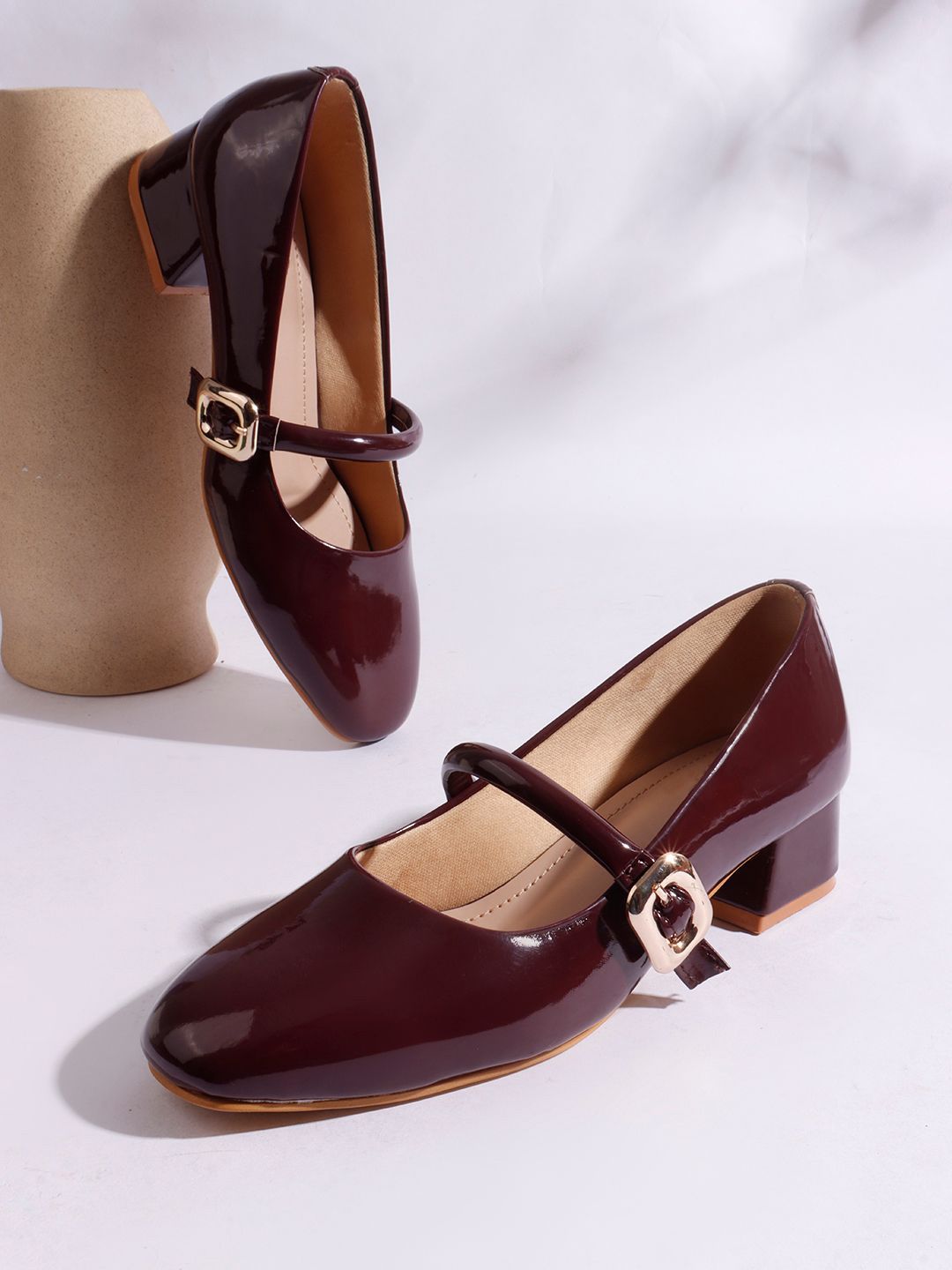 Try Me Block Pumps with Buckles