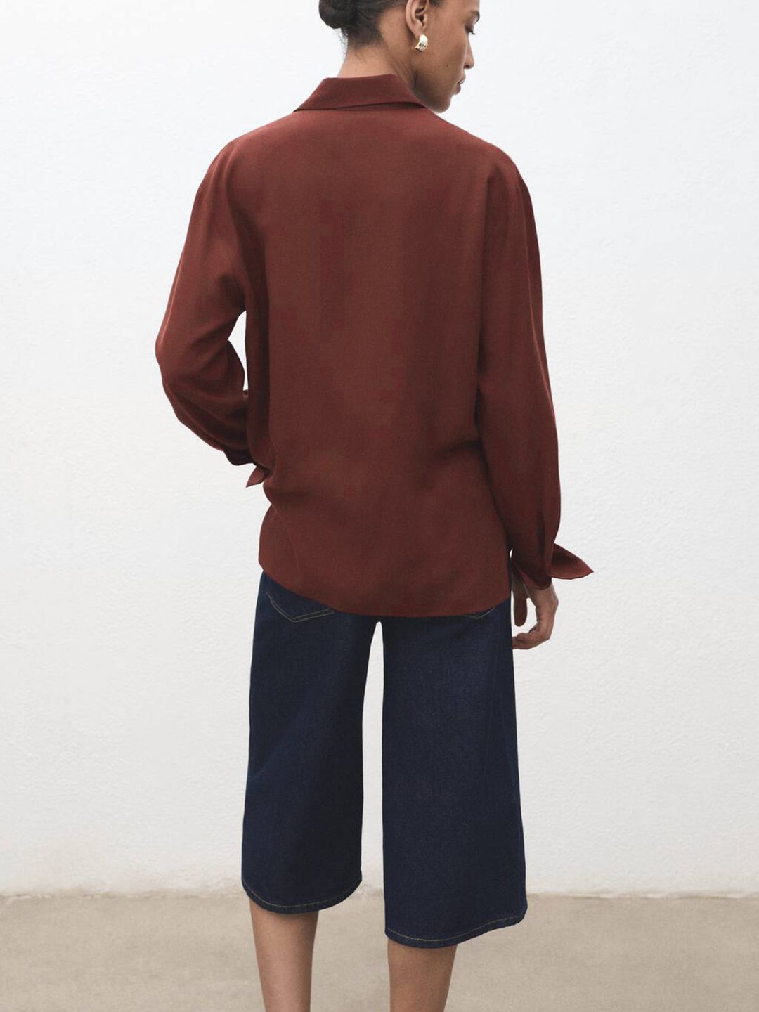 Concealed Button Placket Shirt