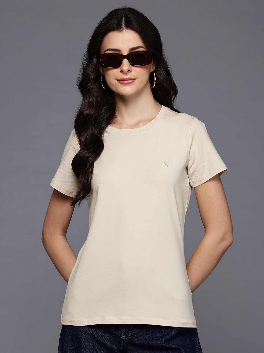 Allen Solly Embroidered Detail Casual T-shirt