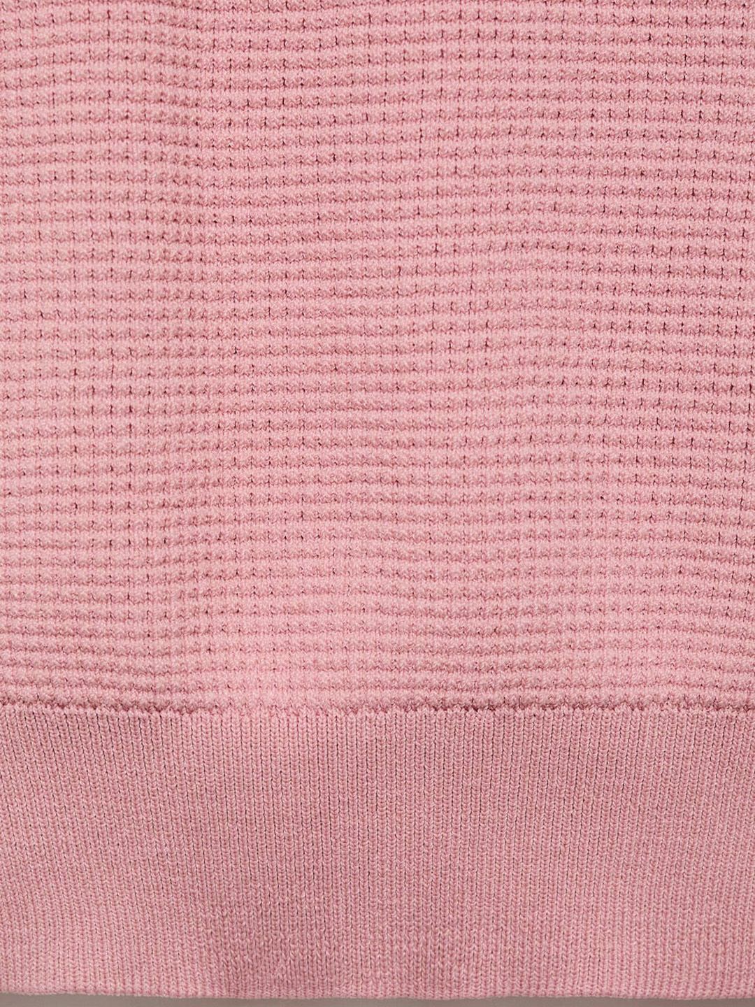 Waffle Knit Polo Collar T-shirt