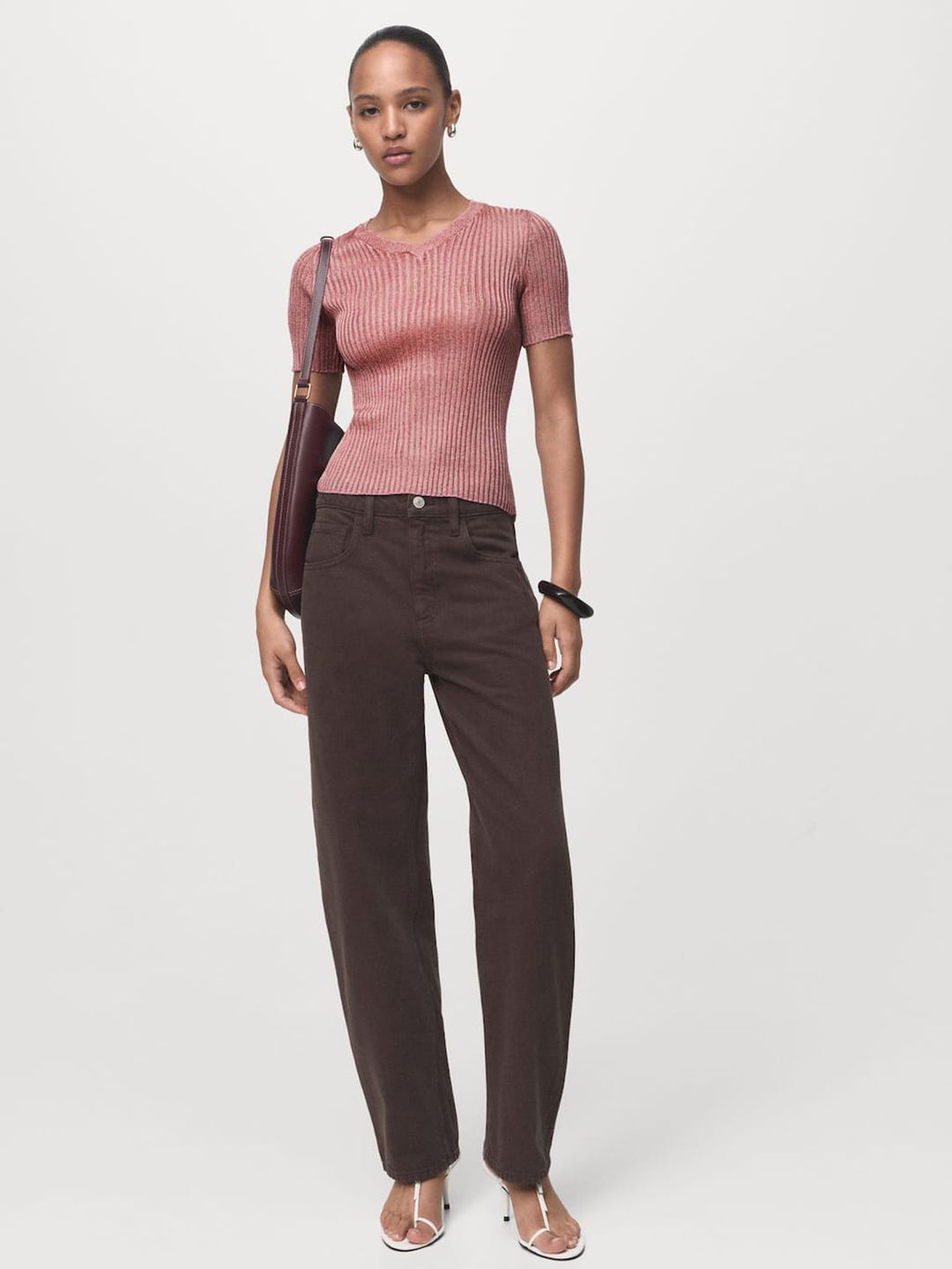 V-Neck Lurex Top