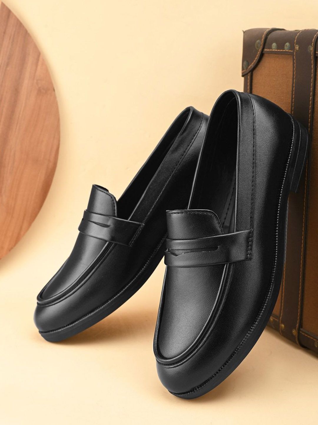 N N Creation Men Slip on Round Toe Formal Loafers