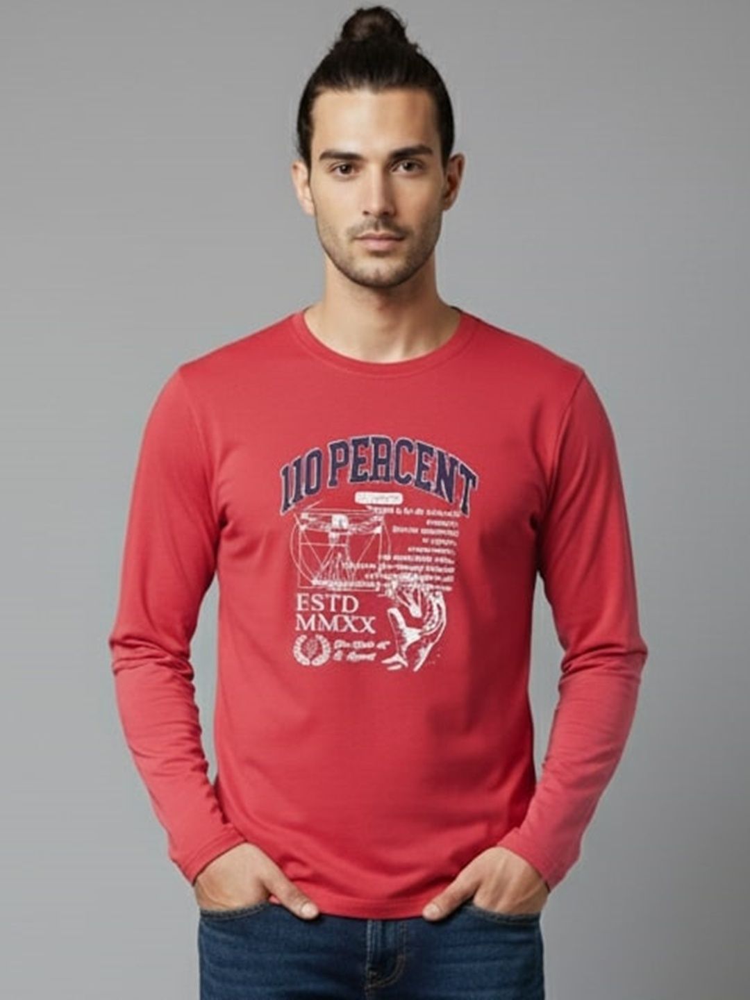 SANDPIPER Men Typography Printed Round Neck T-shirt
