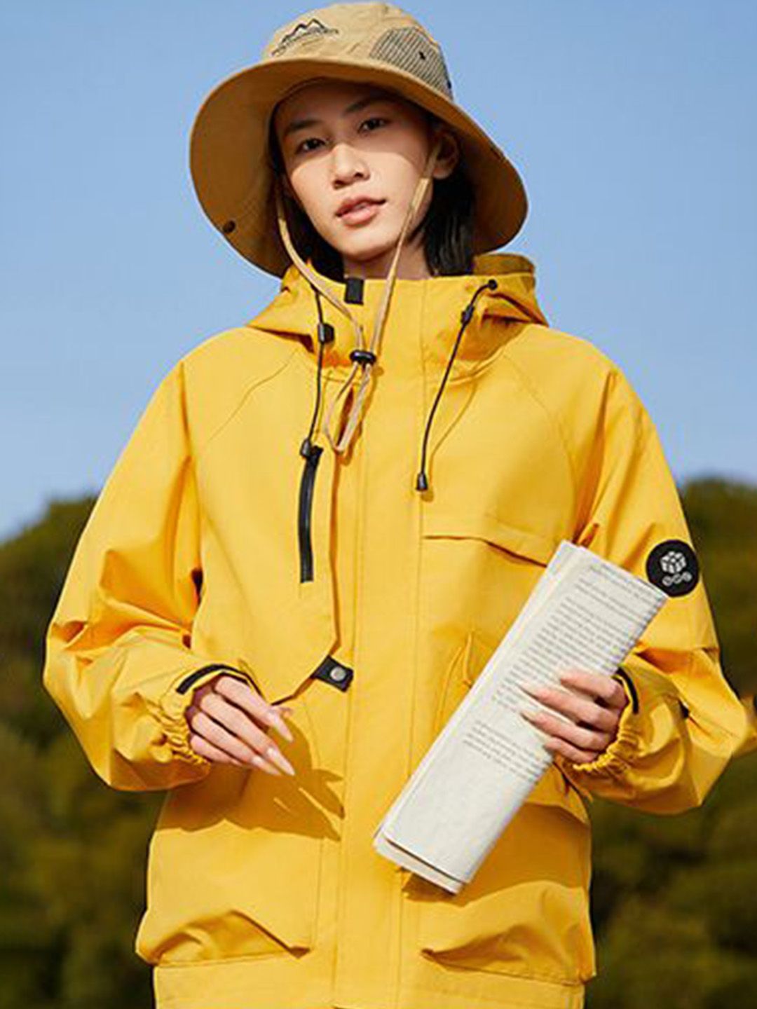 StyleCast x Revolte Men Hooded Solid Windcheater Tailored Jacket
