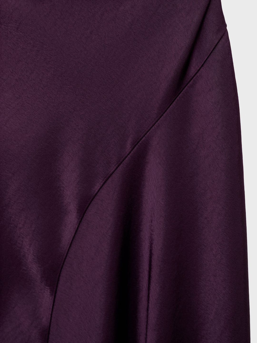 One Shoulder PU Coated Satin A-Line Maxi Dress