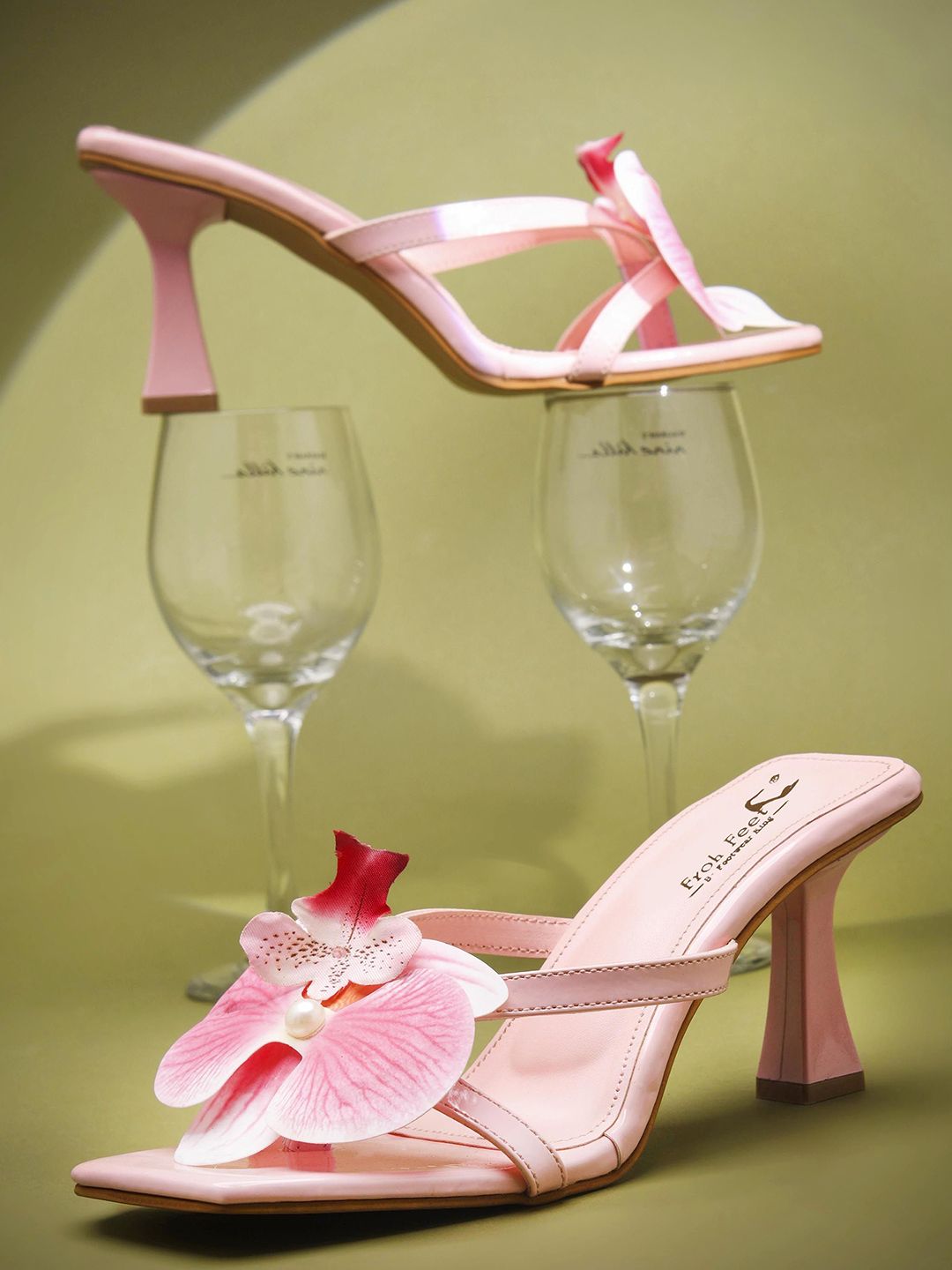 Froh Feet Women Embellished Open Toe Kitten Sandals
