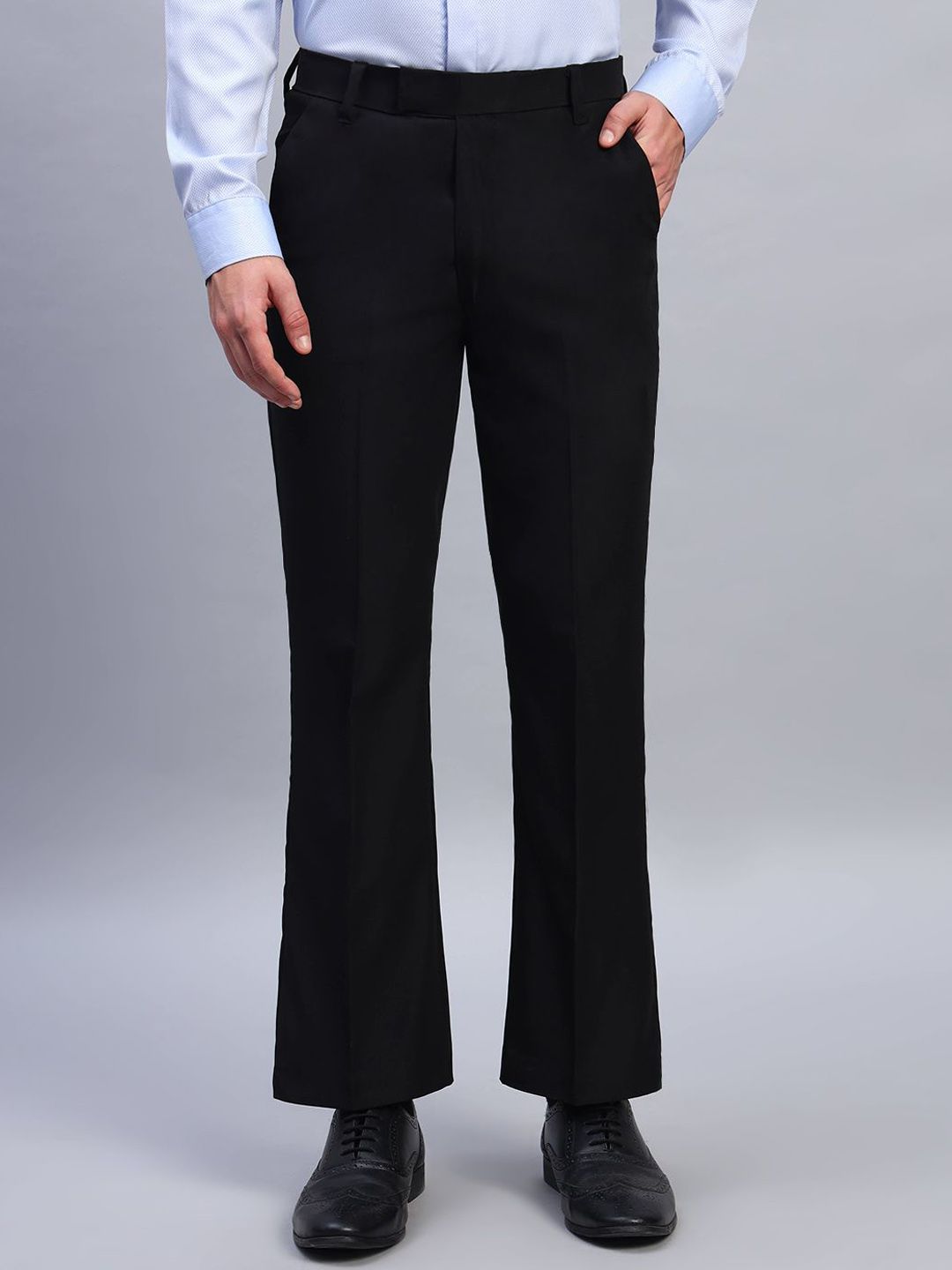 AXNIS Men Comfort Easy Wash Pleated Formal Trouser