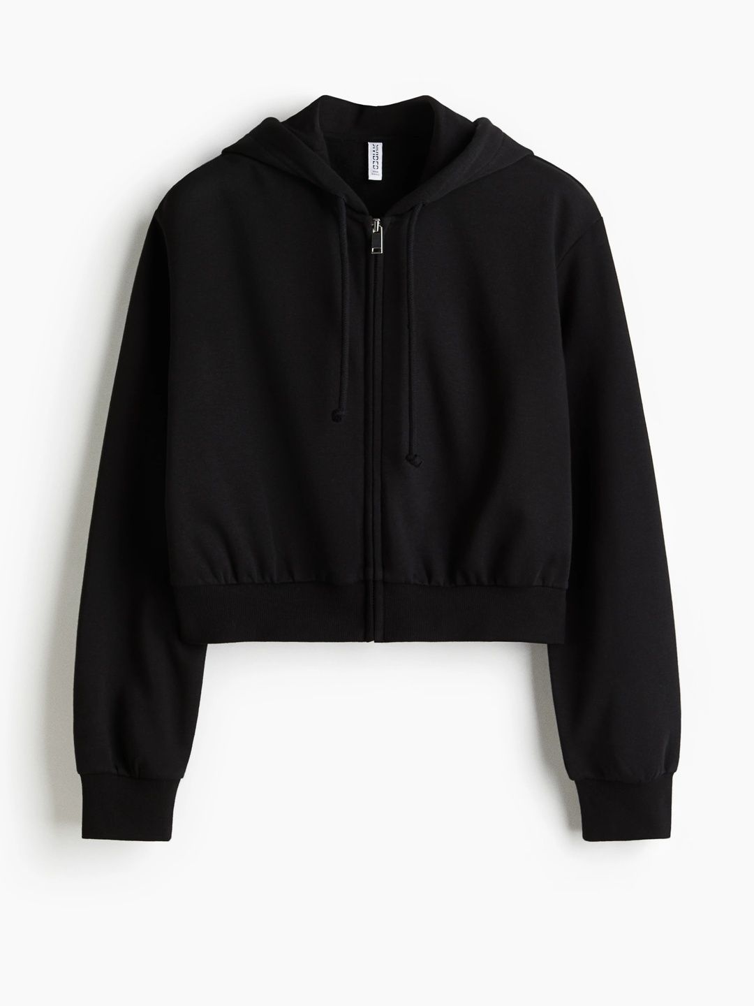 Buy H&M Women Solid Cropped Zip-Through Hoodie - Sweatshirts for