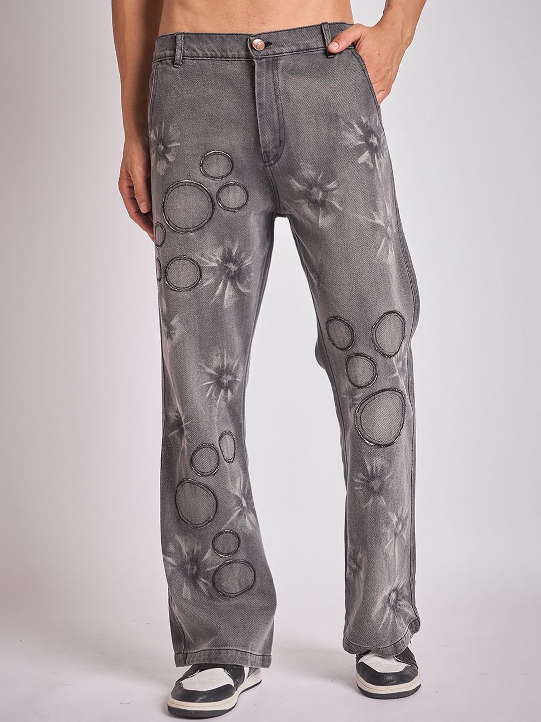 FUGAZEE Men Straight Fit Mid-Rise Highly Distressed Light Fade Jeans