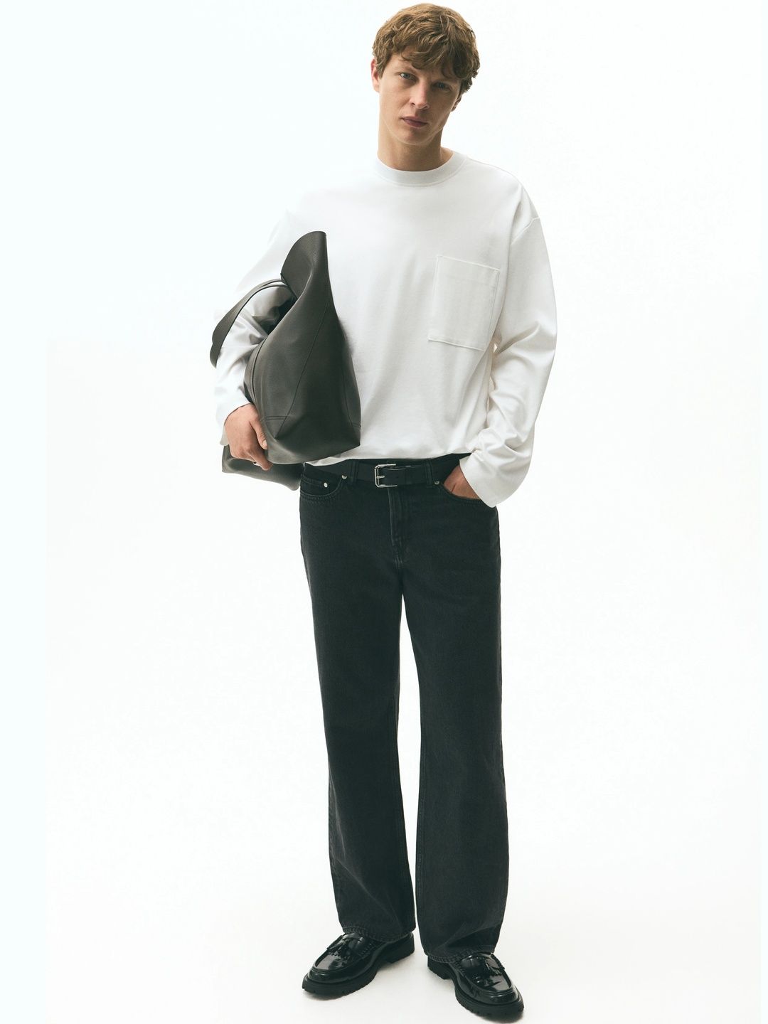 Men Loose Fit Long-Sleeved Jersey Top Offers & Cashback