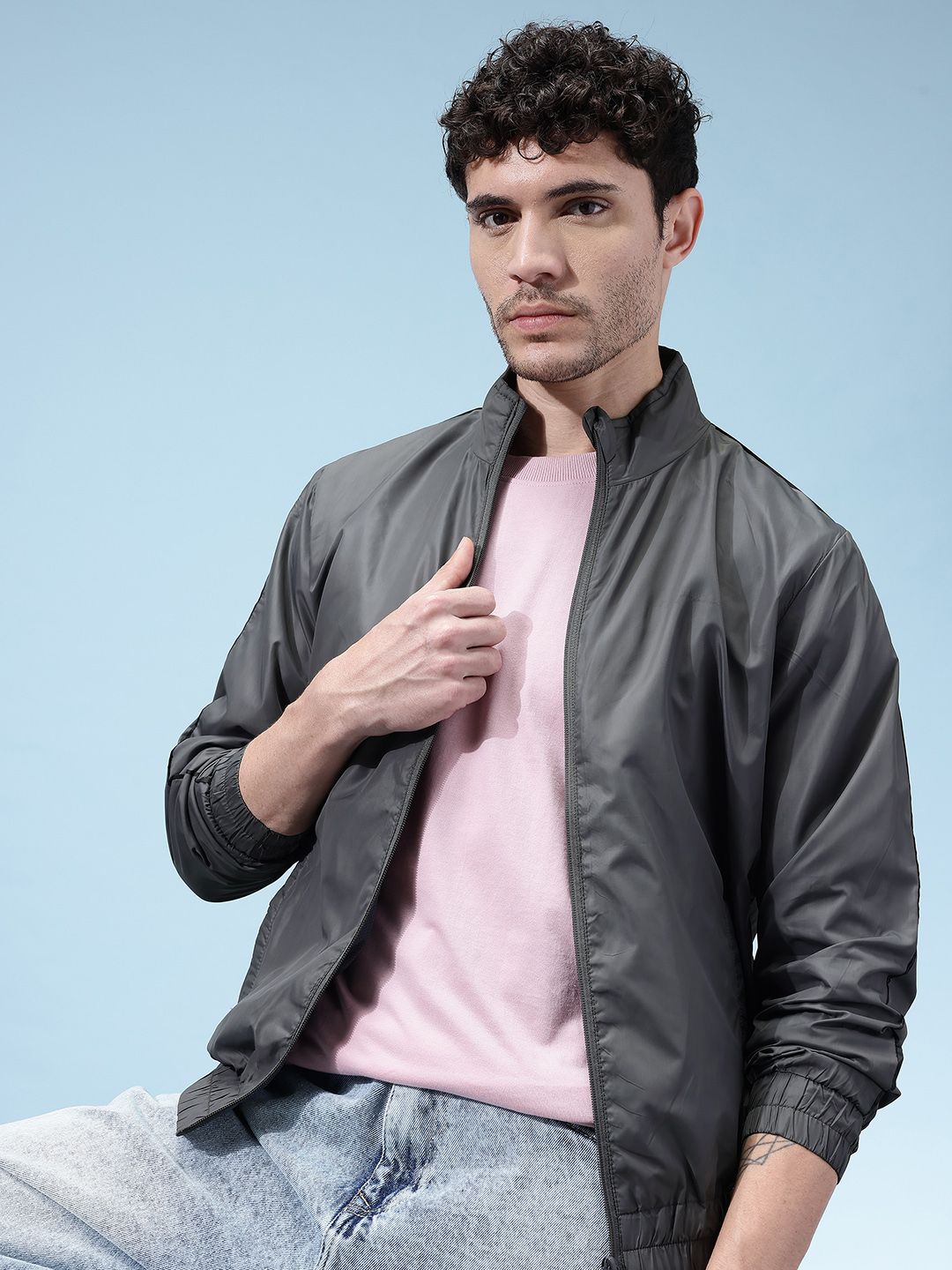 SZN Mock Collar Bomber Jacket