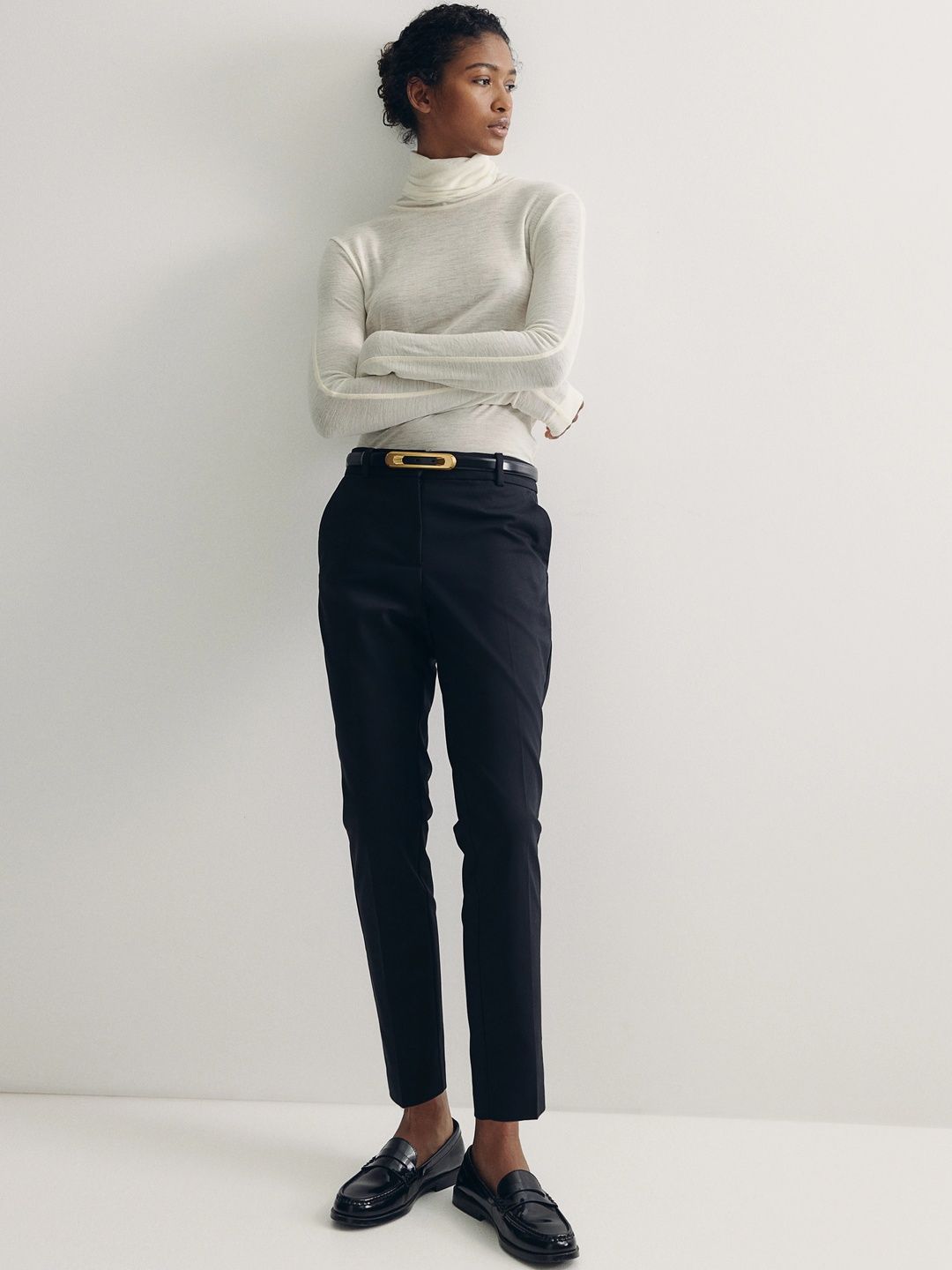 Cigarette trousers H&M Women Black Cigarette trousers