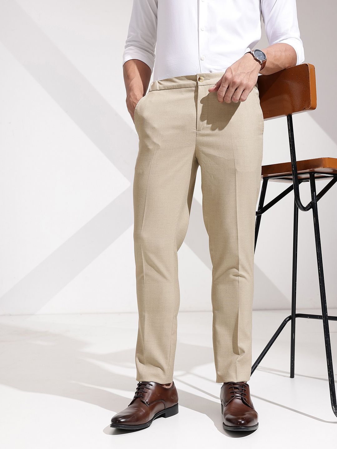 INVICTUS Men Flat Front Formal Trousers