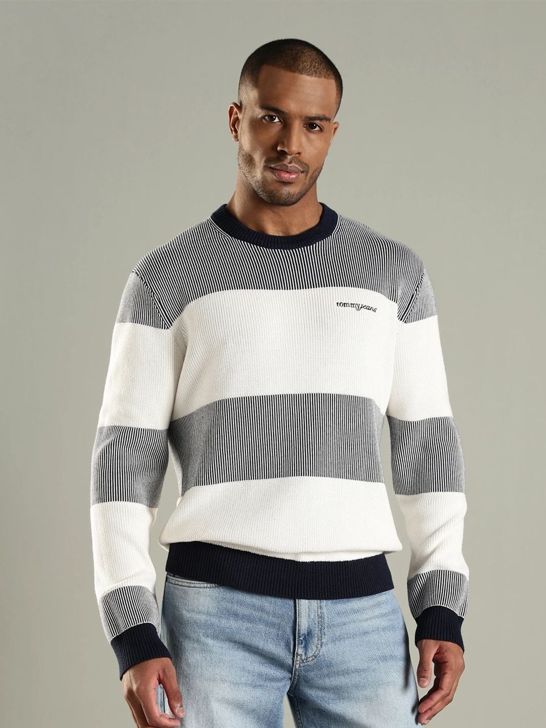 Tommy Hilfiger Men Striped Pullover Sweaters