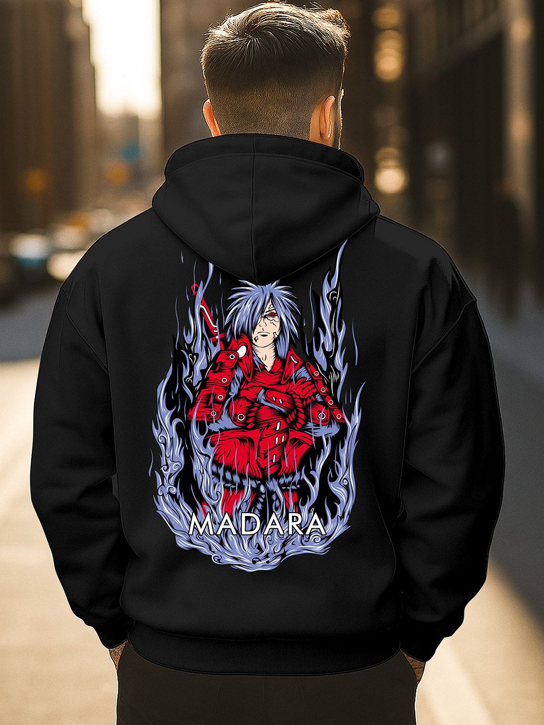 Buy Triptee Men Madara Uchiha Anime Printed Hooded Pullover