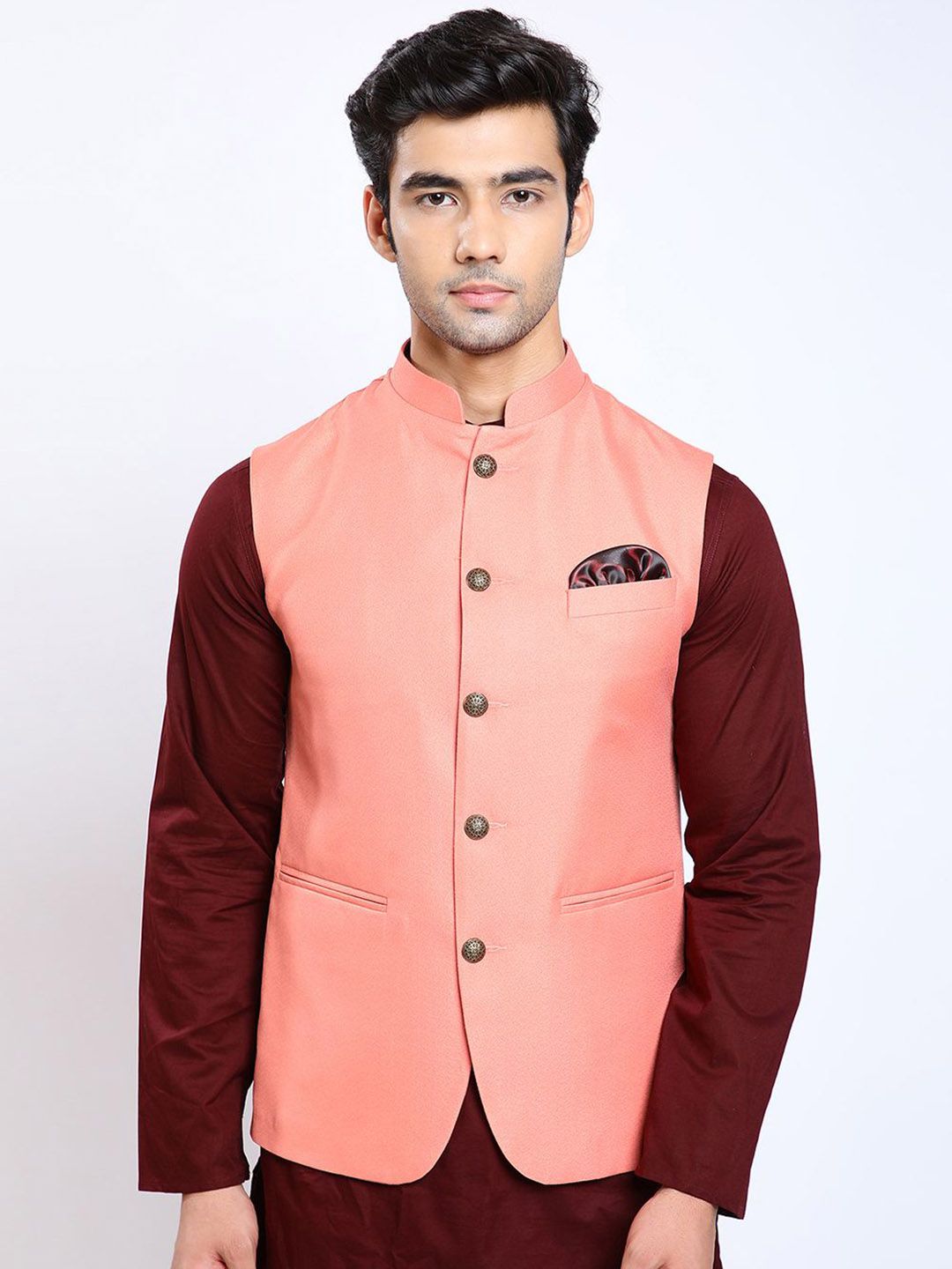 Awadhshree Men Mandarin-Neck Nehru Jacket