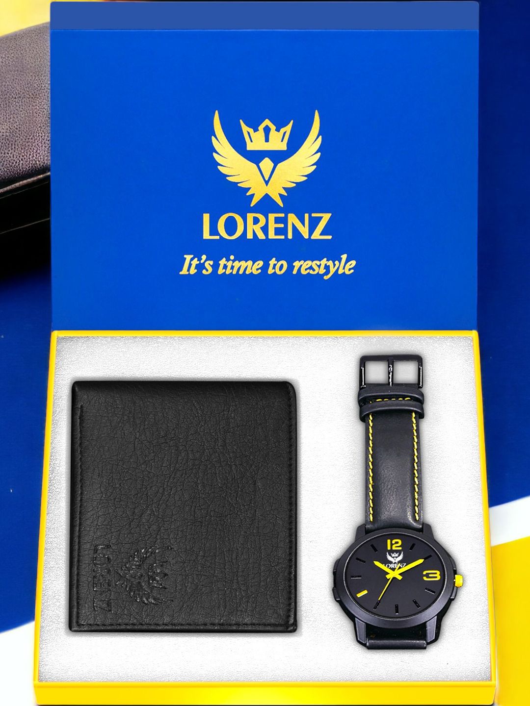 LORENZ Men Accessory Gift Set of Watch and Wallet