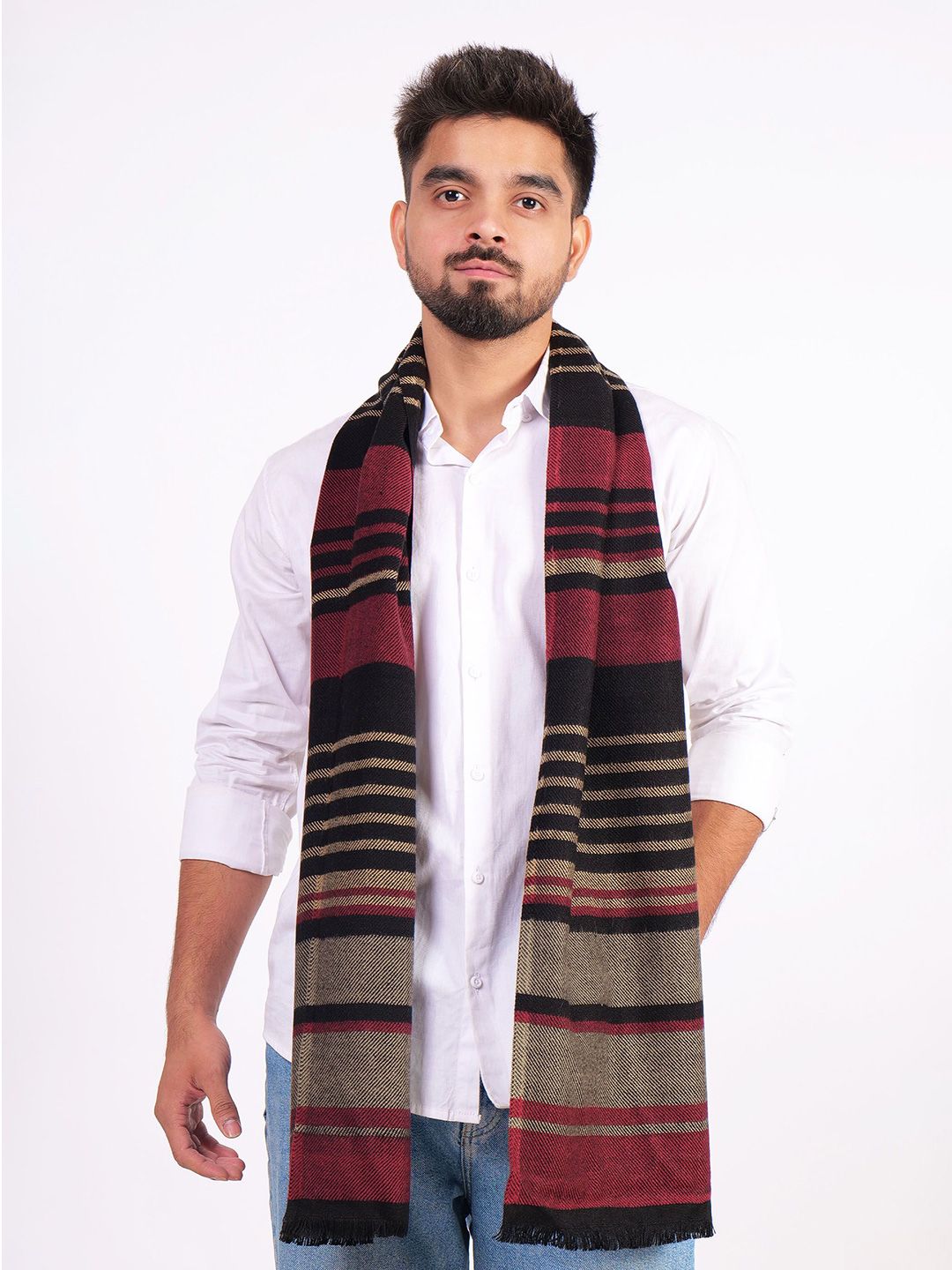Mast & Harbour Unisex Striped Scarf