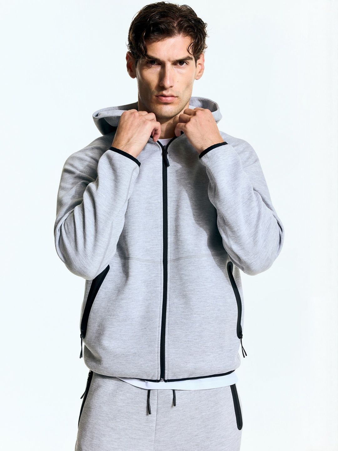 H&M MOVE Regular Fit Sports Zip-Through Hoodie In Drymove