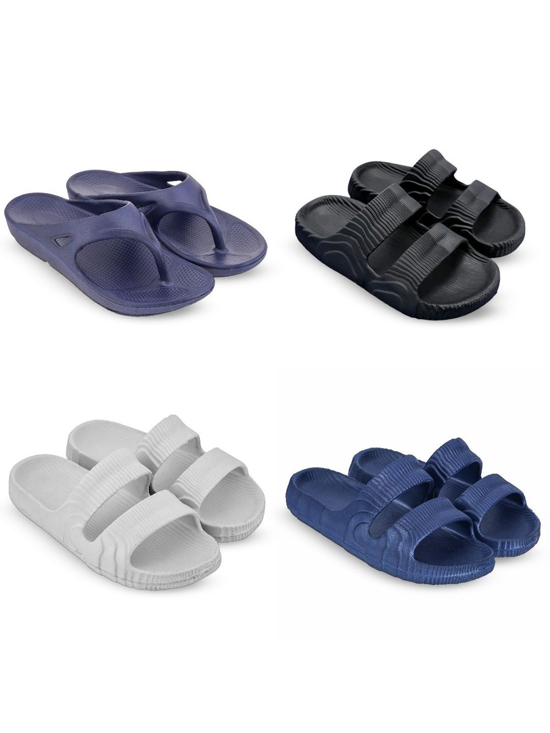 Feel alive Set of 4 Men Ultra-Comfortable Lightweight Clogs