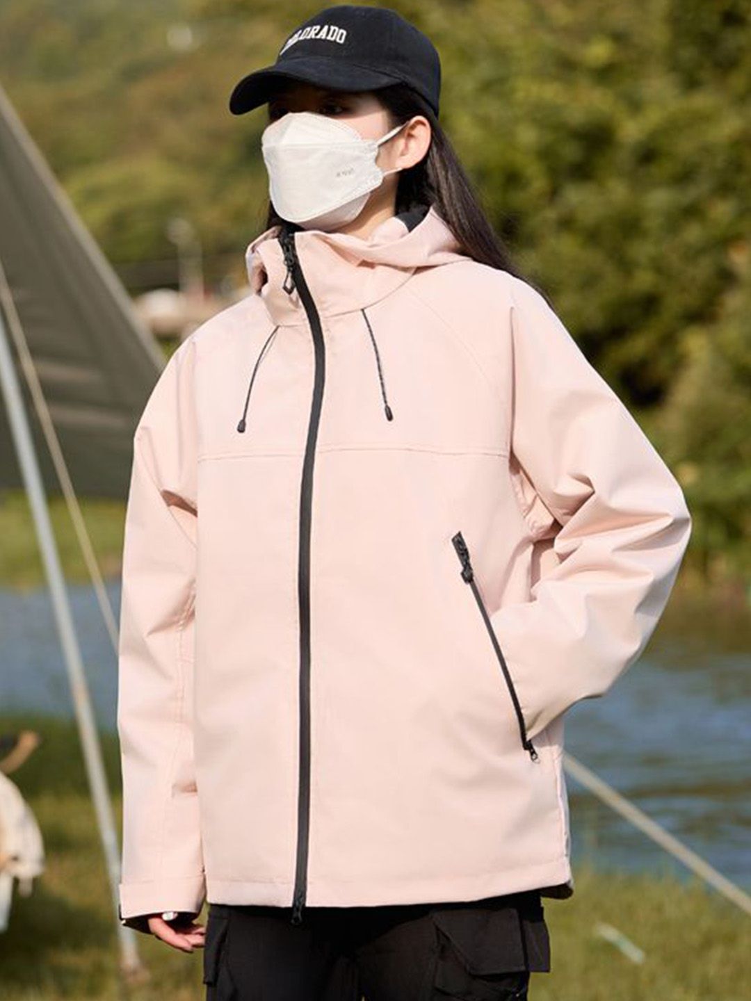 StyleCast x Revolte Men Hooded Solid Windcheater Tailored Jacket