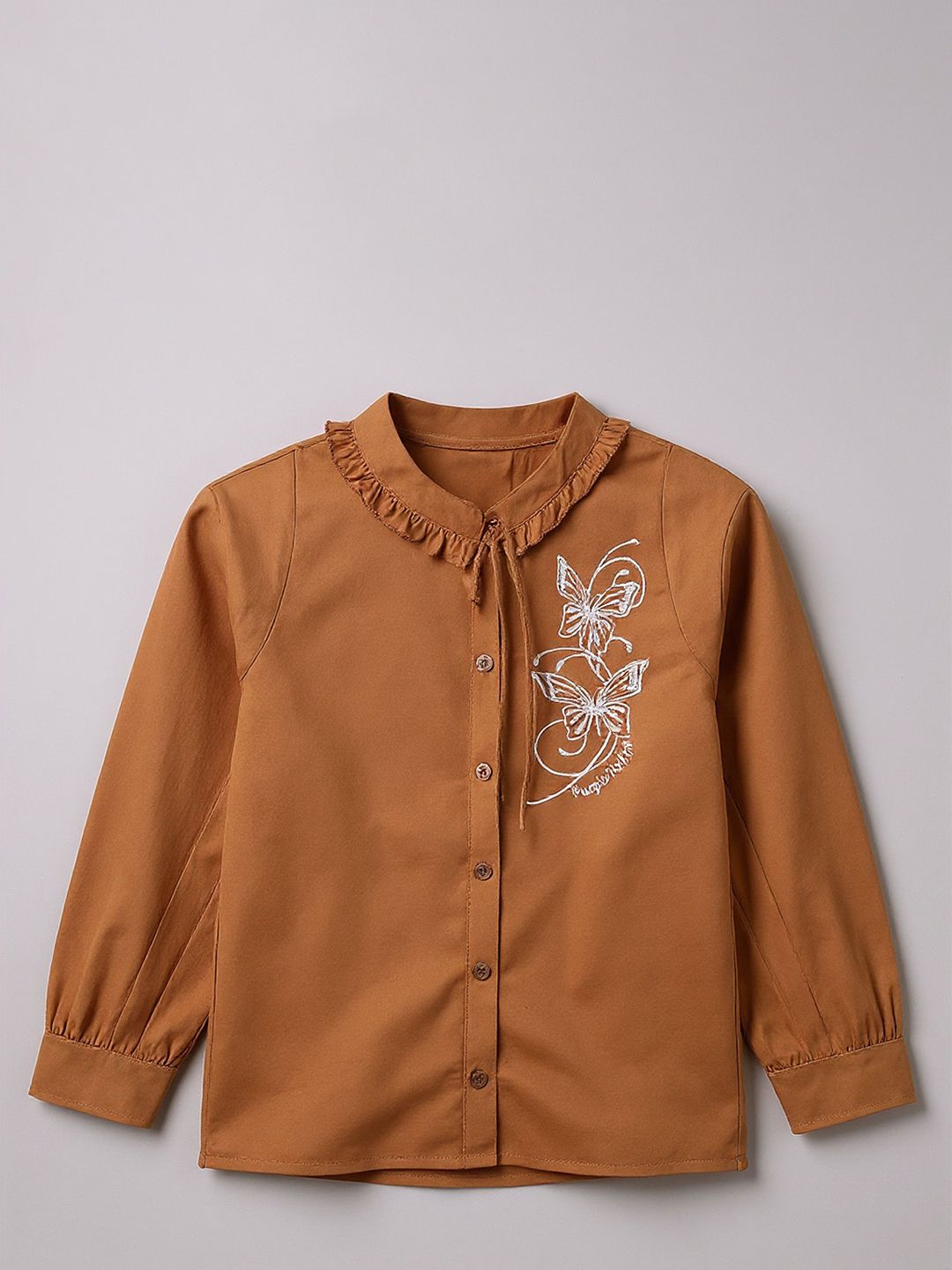 Purple United Kids Girls Cotton Shirt Style Top