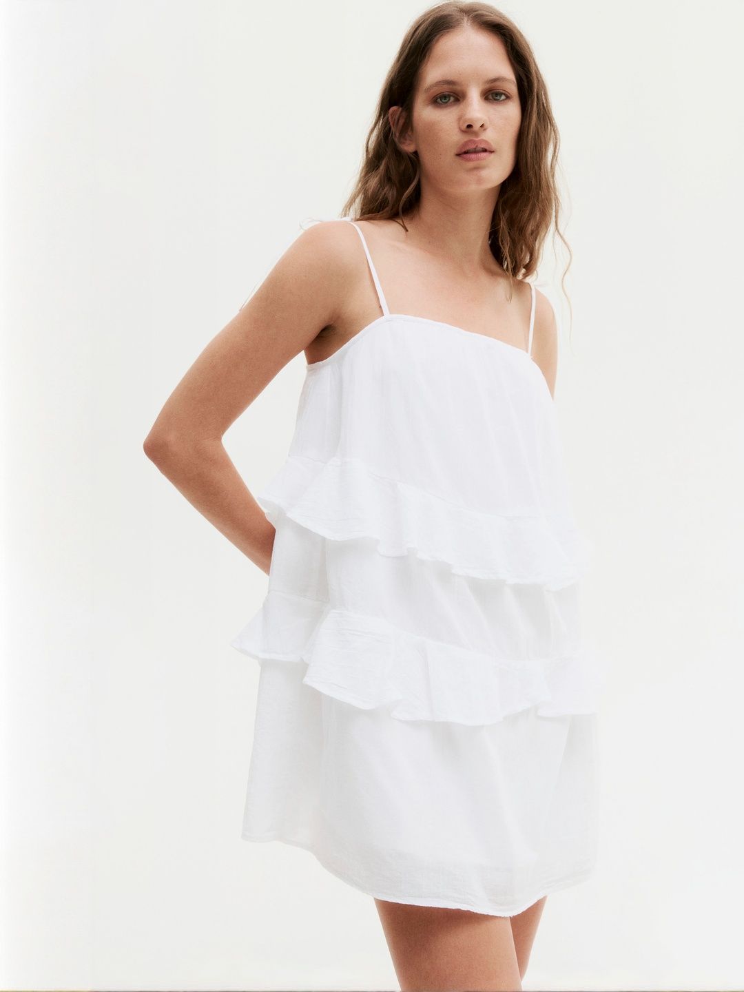 H&M Flounced Cotton Dress