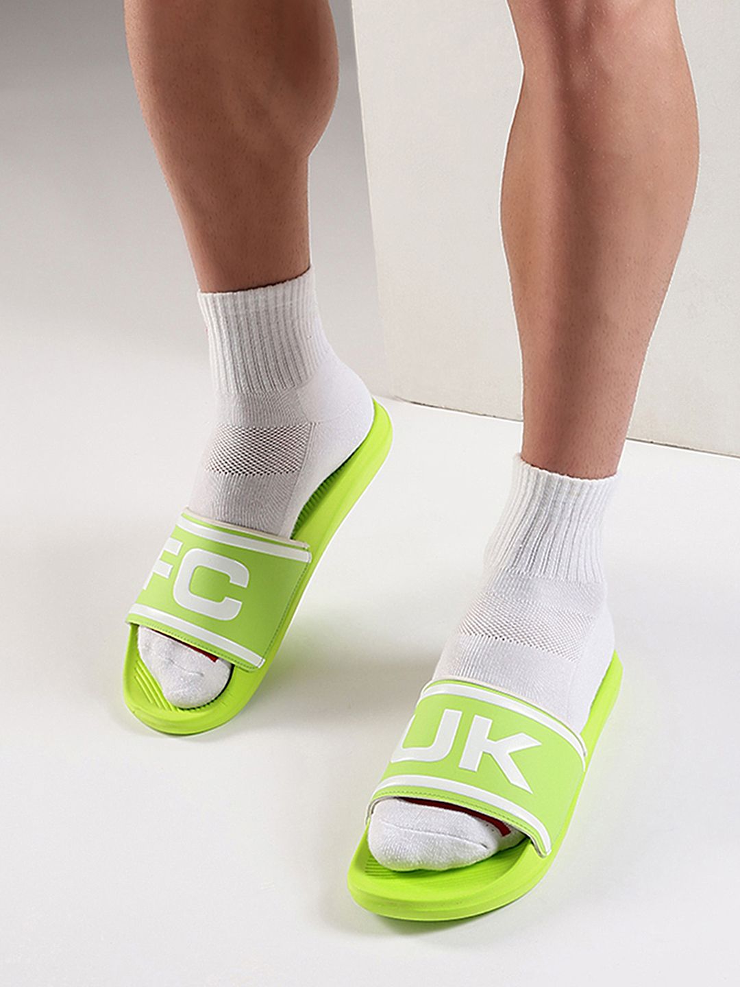 FCUK Men Printed Sliders