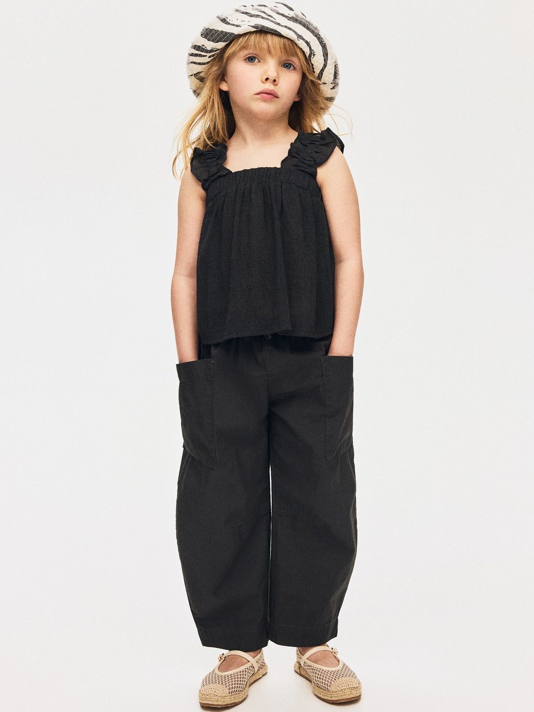 H&M Crinkled Chiffon Top