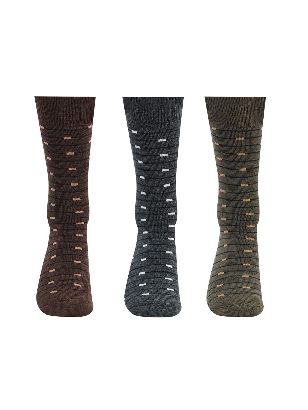 Bonjour Men Pack Of 3 Calf Length Socks