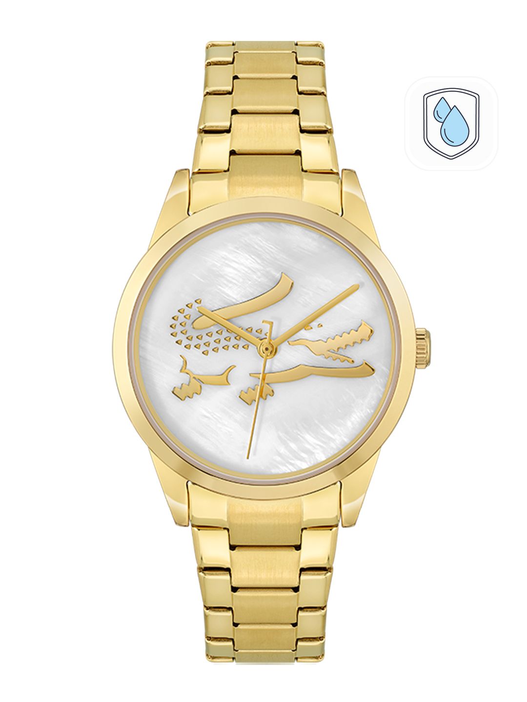 Buy Lacoste Women Rose Gold-Toned Ladycroc Mini Analogue  display picture 2