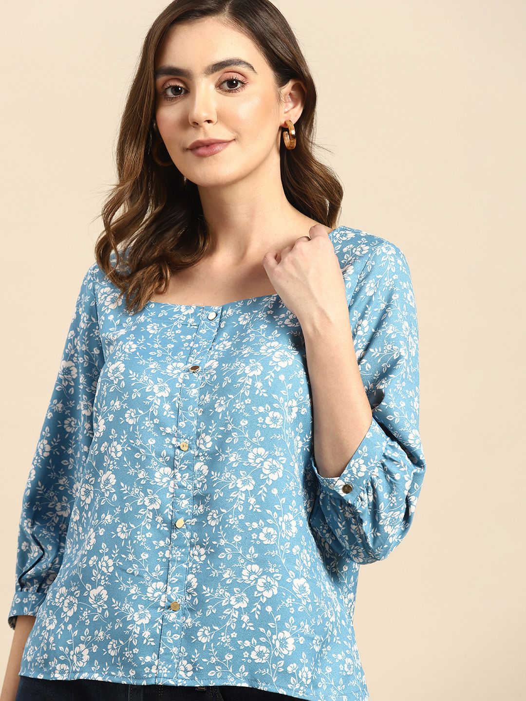 all about you Floral Print Top Price in India