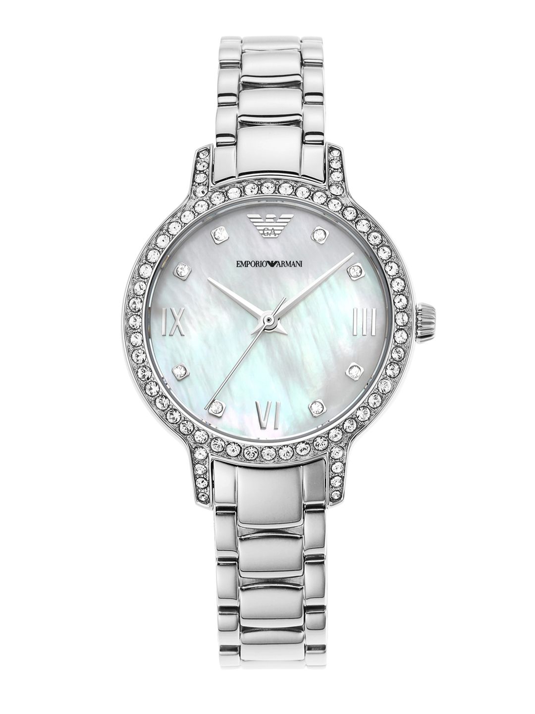 Emporio Armani Emporio Armani Women White Mother of Pearl Analogue Watch AR11484